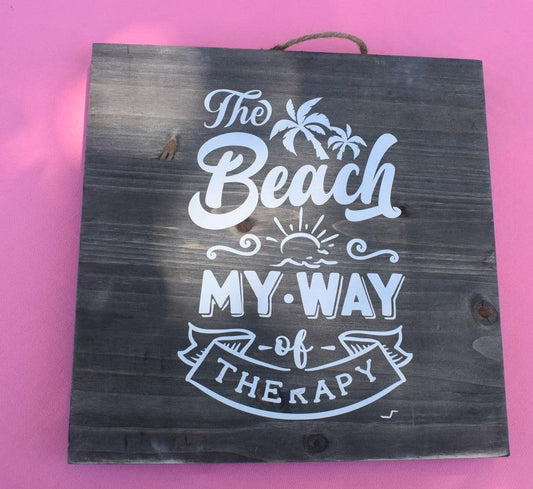 Beach Therapy Sign - House of Crafts and Chaos