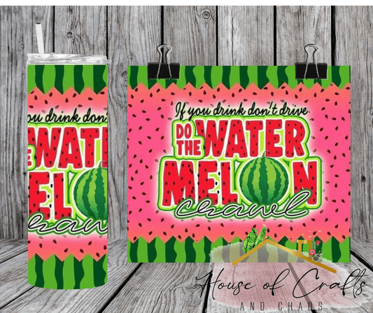 Watermelon Crawl Tumbler - House of Crafts and Chaos