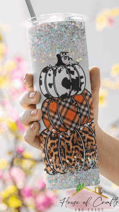 Patterned Pumpkin Tumbler - House of Crafts and Chaos