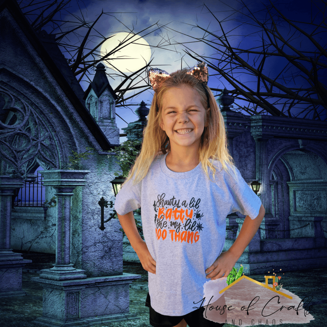 Shawty a Little Batty Kids T-shirt - House of Crafts and Chaos