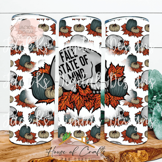 Fall State Of Mind Tumbler - House of Crafts and Chaos