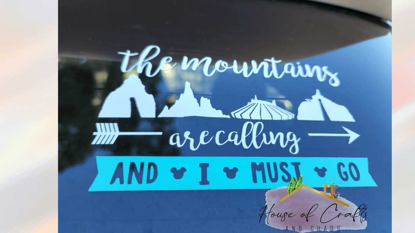 Disney Mountains Decal - House of Crafts and Chaos